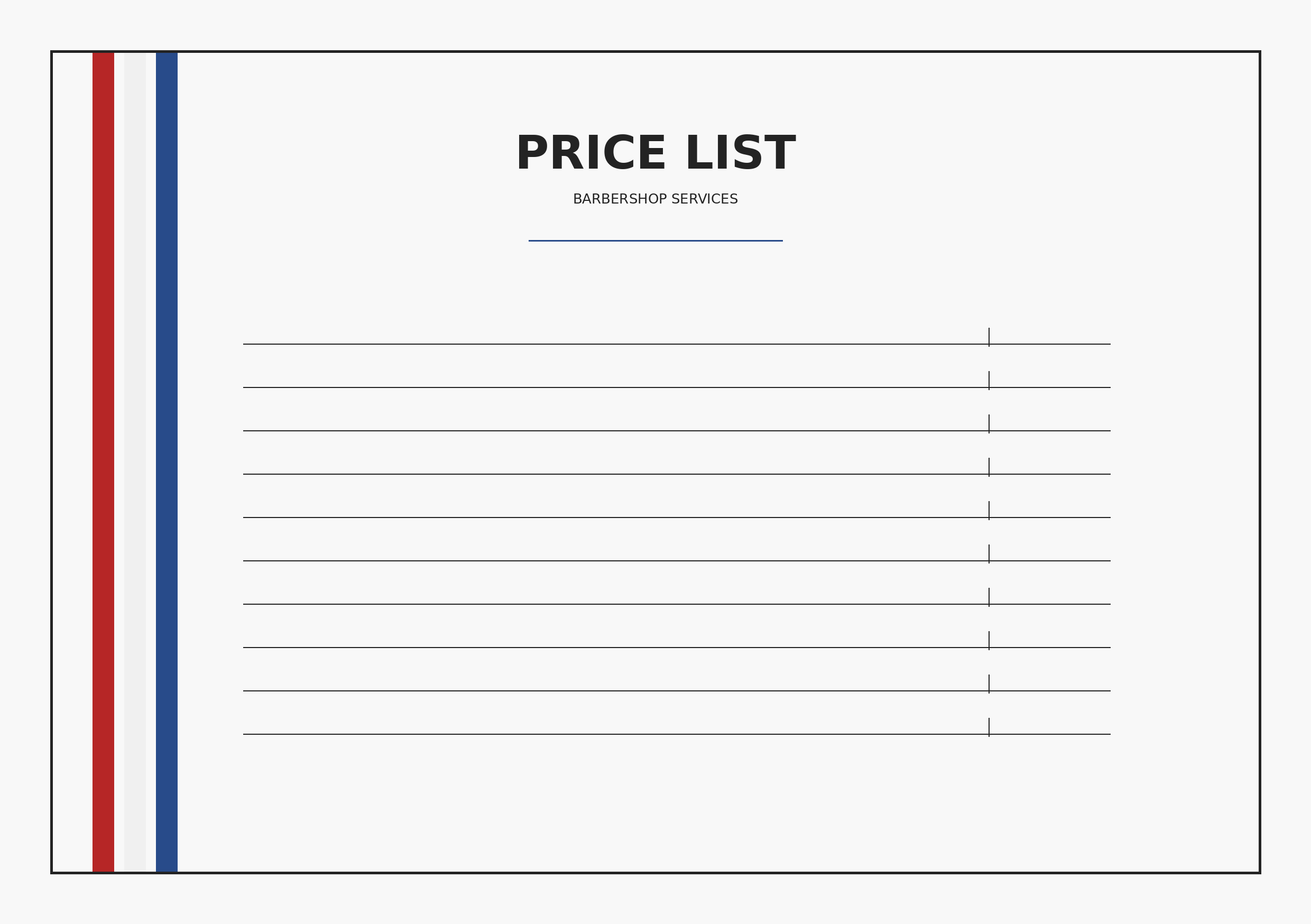 Menus & price lists 03